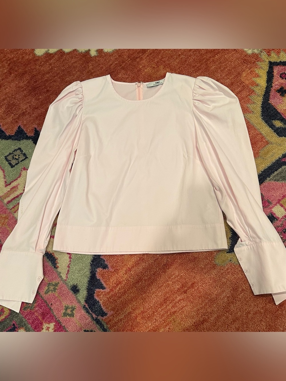 camilla & marc Light Pink Puff-Sleeve Blouse